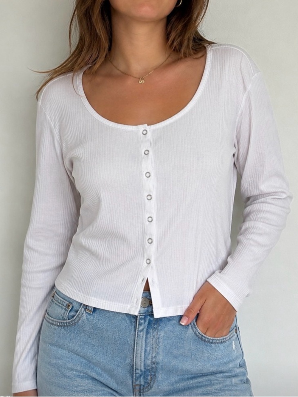 Levi's Soft White Button-Down Top - Size XL